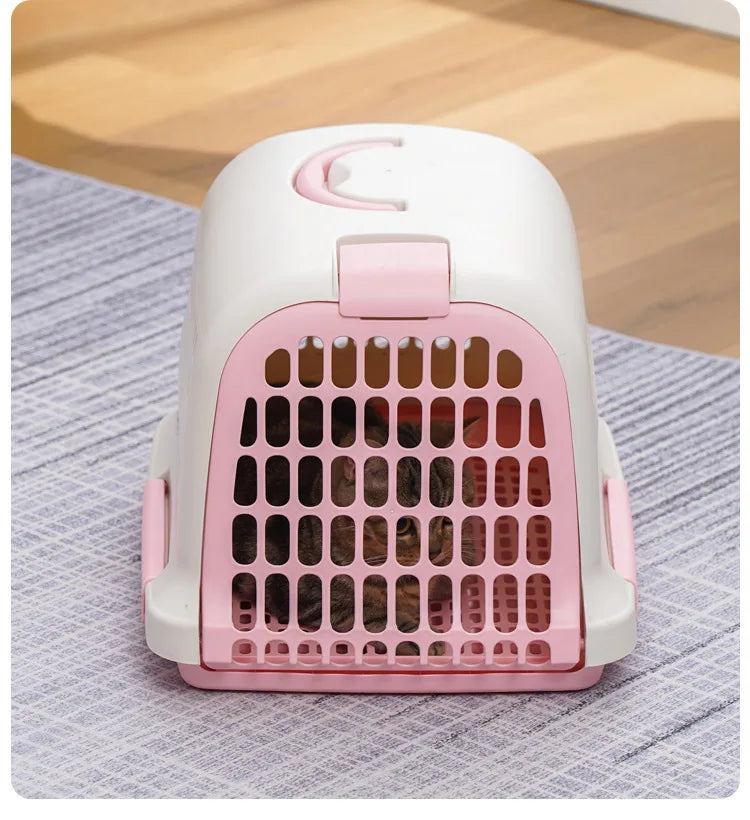 Cage Transport Plastique Chat Chien Portable Aviation - Boîte Voyage Voiture
