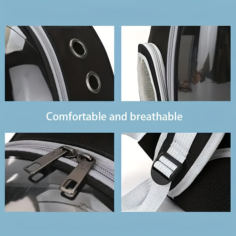 Sac à Dos Transparent pour Chat - Capsule Spatiale Respirante.