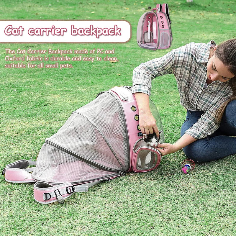 Sac à Dos Extensible pour Chat - Transporteur Portable pour Voyage
