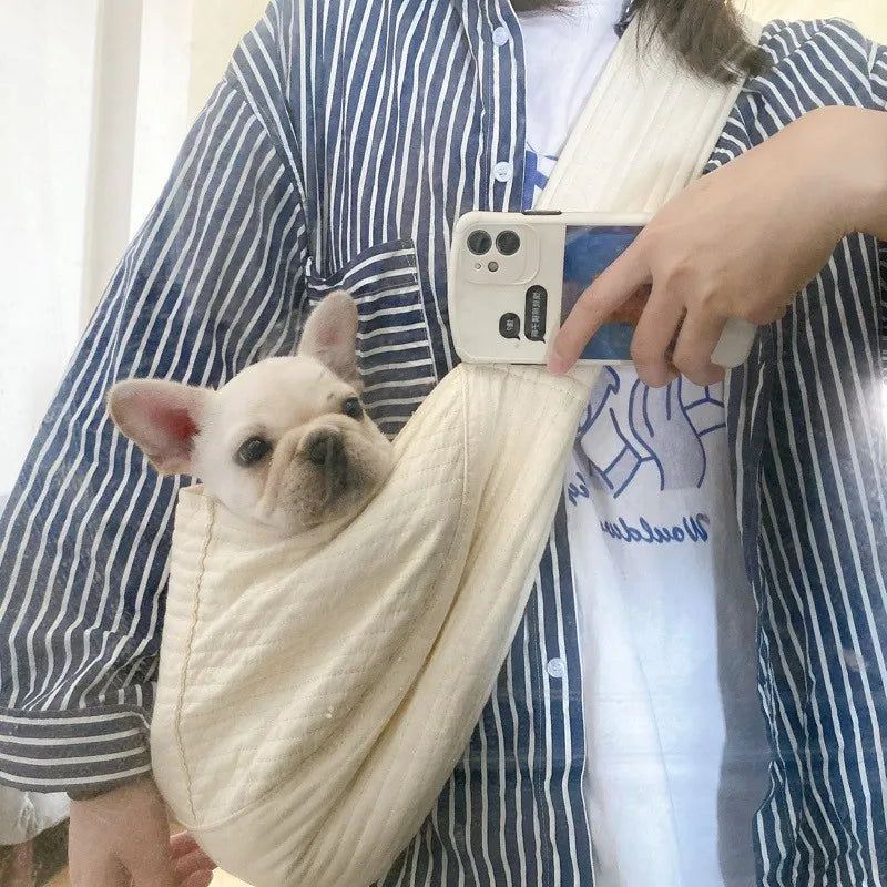 Sac Bandoulière pour Chien et Chat - Transport Confortable Fait Main