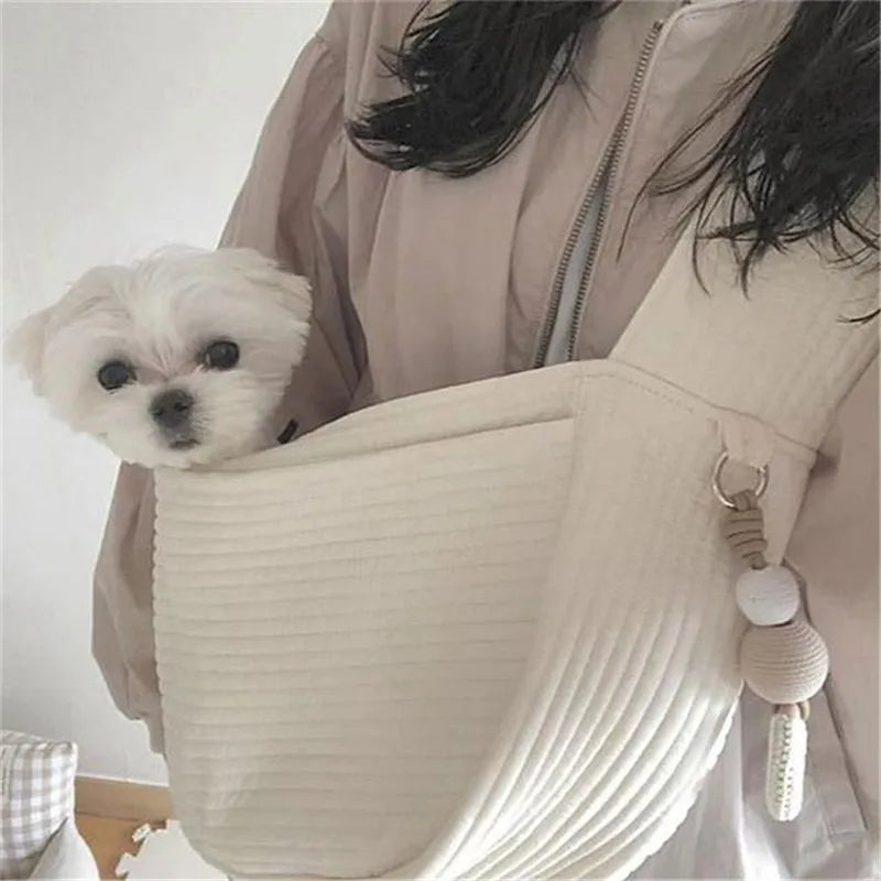Sac Bandoulière pour Chien et Chat - Transport Confortable Fait Main