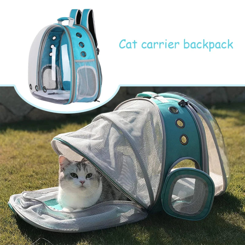 Sac à Dos Extensible pour Chat - Transporteur Portable pour Voyage