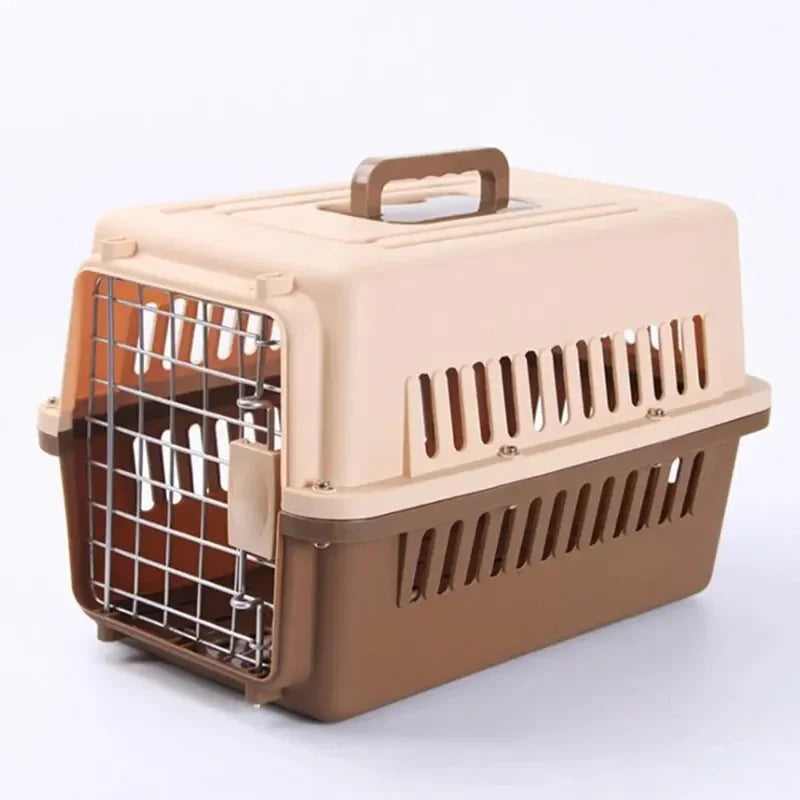 Cage Transport Chat Chien Portable Toit Articulé - Voyage Avion Voiture | AccessoiresAnimals
