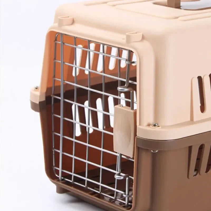 Cage Transport Chat Chien Portable Toit Articulé - Voyage Avion Voiture | AccessoiresAnimals