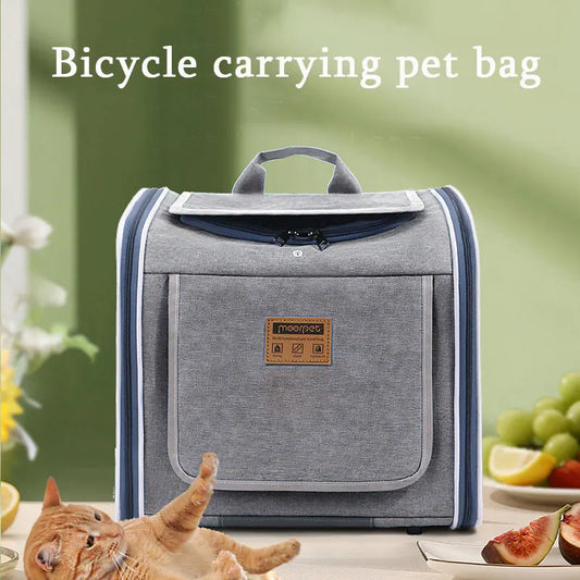 Sac Vélo Chat Chien Portable - Panier Transport Moto Extérieur