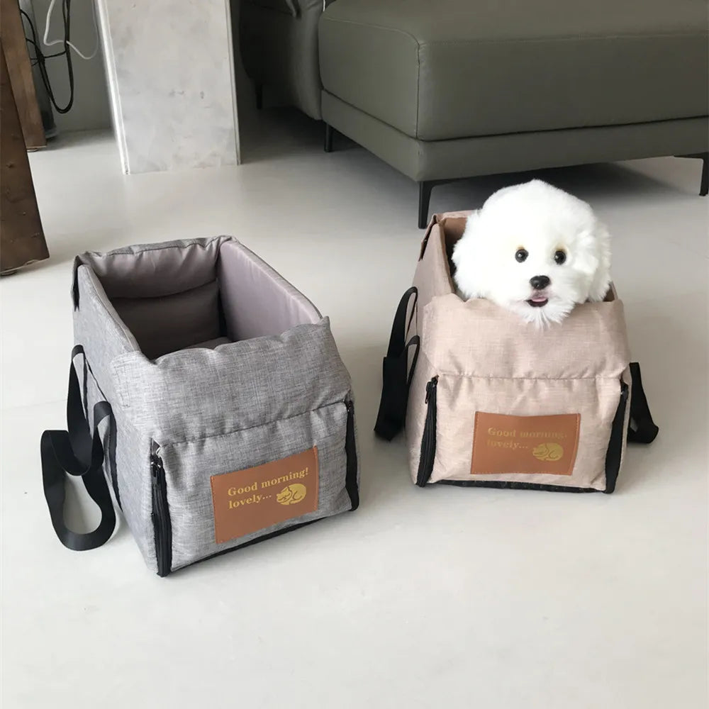 Siège Auto Rehausseur pour Chien et Chat - Panier de Transport Portable