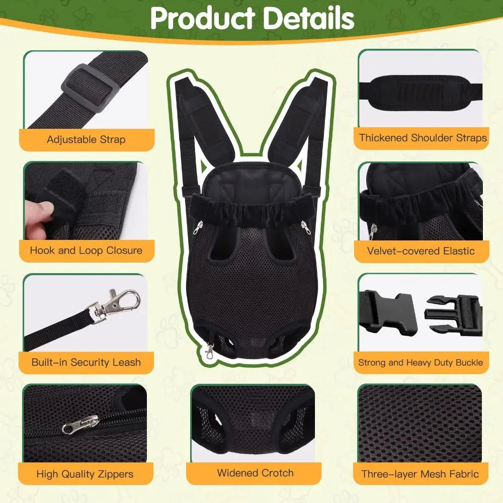 Sac à Dos de Transport pour Chien et Chat - Pattes Dehors Respirant