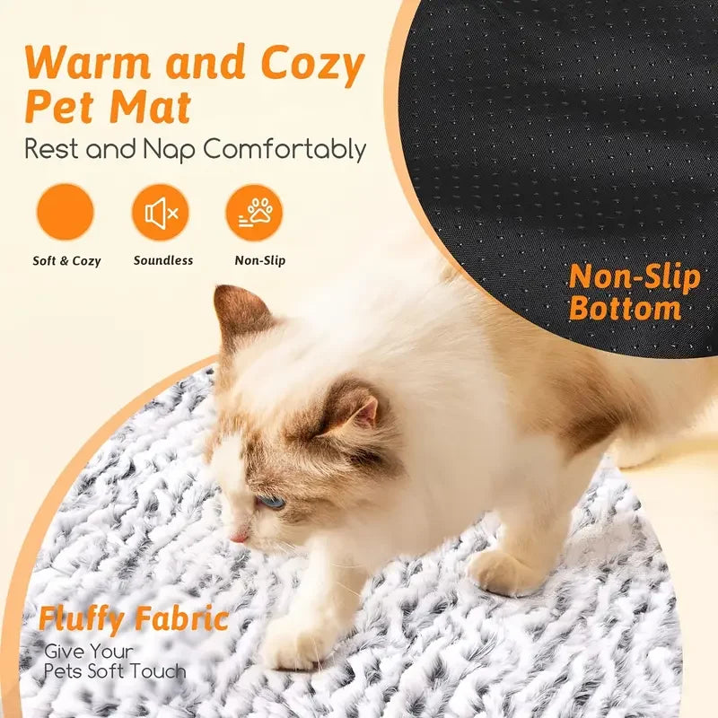 Couverture Auto-Chauffante Chat Chien - Tapis Thermique Réfléchissant Lavable