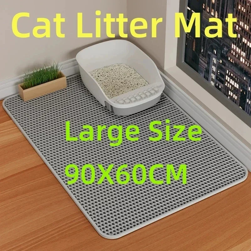 Tapis Litière Chat Grande Taille Imperméable Double Couche.
