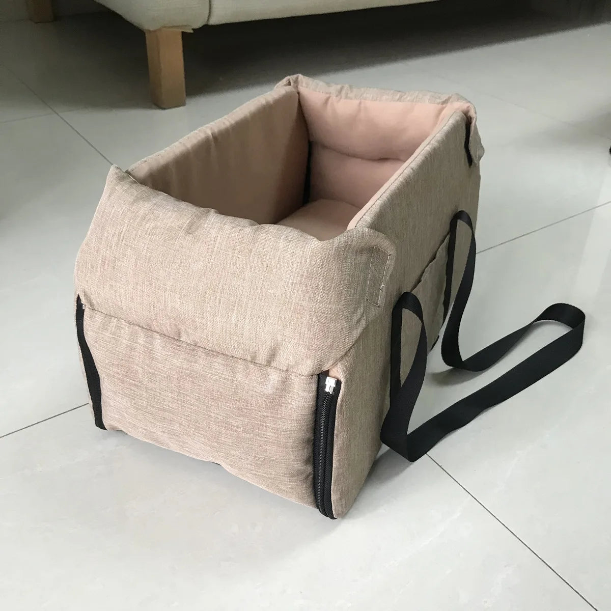 Siège Auto Rehausseur pour Chien et Chat - Panier de Transport Portable