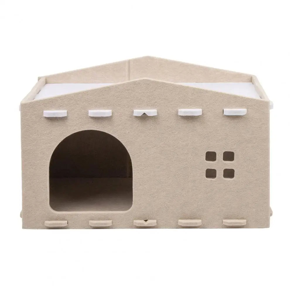 Niche Chat Feutre Grotte Nid - Maison Cachette Cube 2-en-1 Griffoir | AccessoiresAnimals
