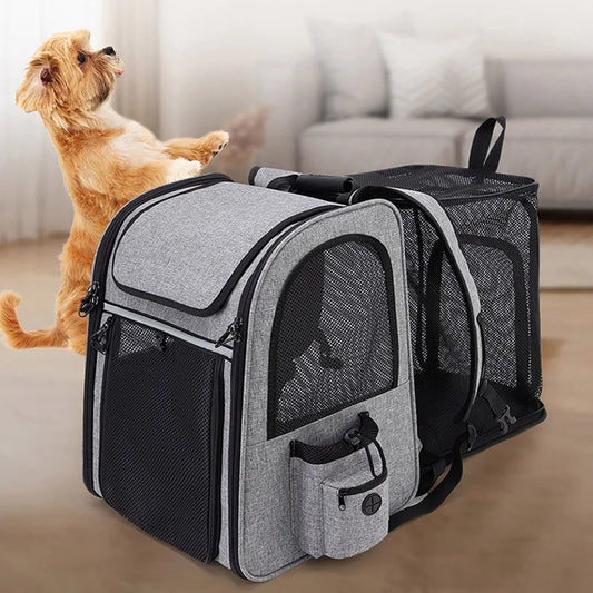 Sac à Dos Chat Chien Pliable Extensible - Transport Respirant Oxford.