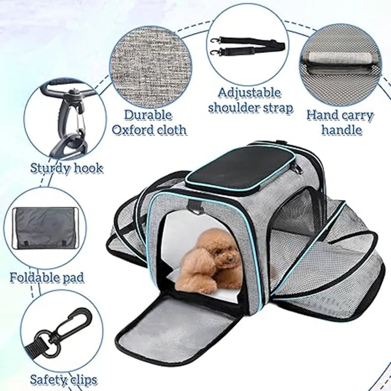 Sac à Dos de Transport pour Chat et Chien - Portable Respirant Pliable