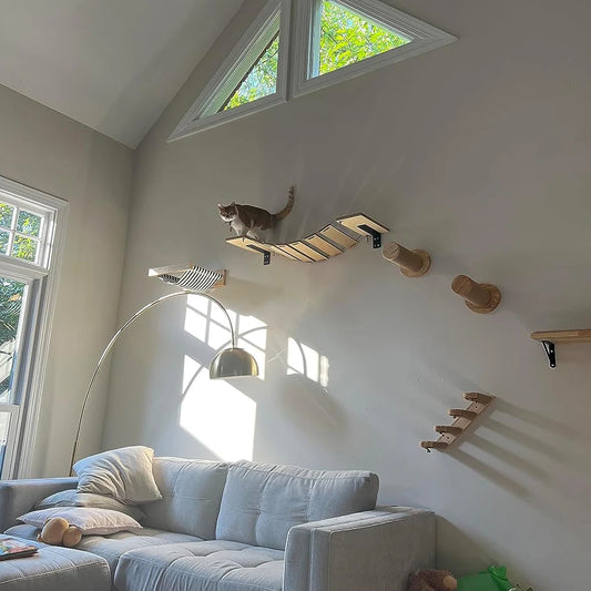 Arbre à Chat Mural avec Griffoir Sisal & Hamac