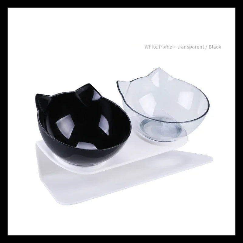 Gamelle Double Chat Chien Surélevée 15° Inclinable - Bol Antidérapant