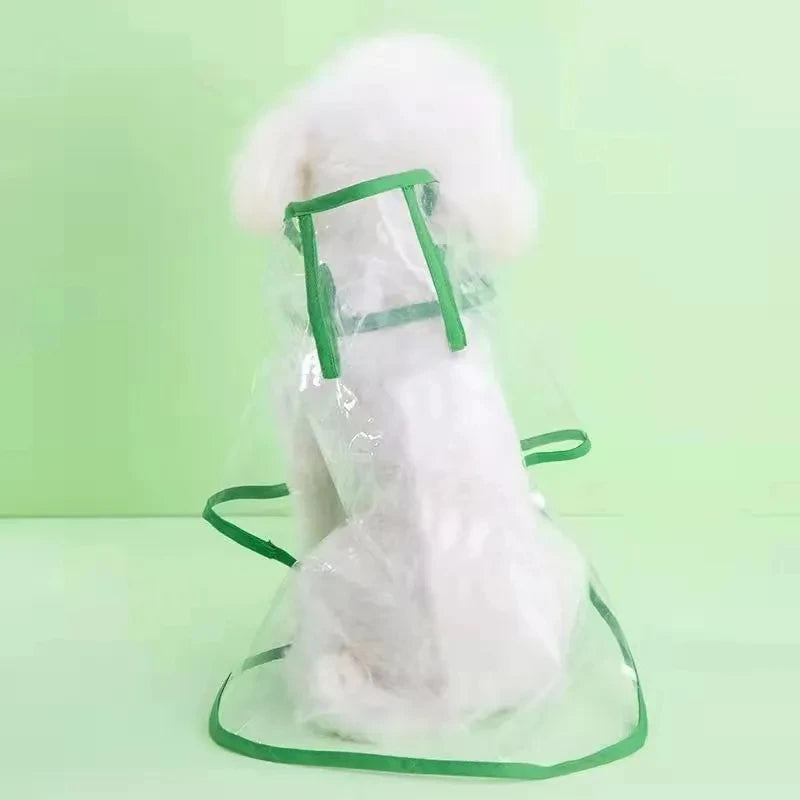 Chubasquero transparente con capucha para perros - Impermeable - Accesorios para mascotas