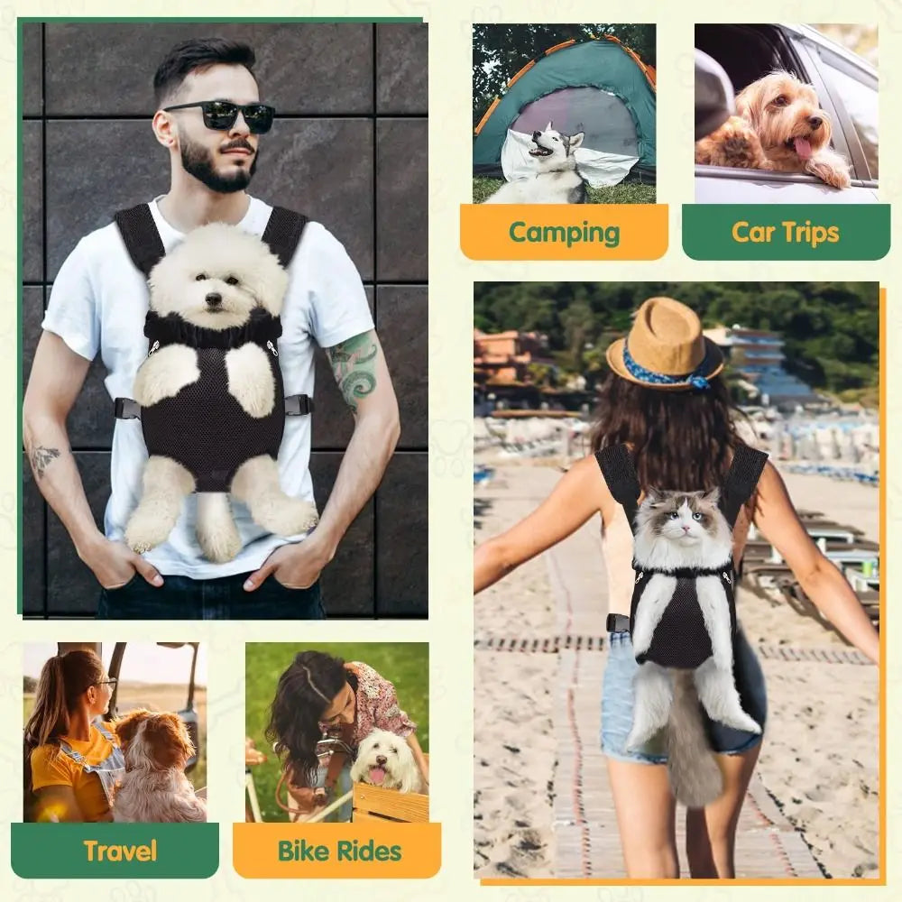 Sac à Dos de Transport pour Chien et Chat - Pattes Dehors Respirant