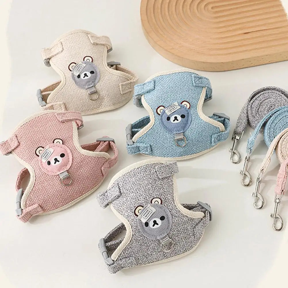 Harnais Gilet Respirant pour Chat et Petit Chien - Réglable et Confortable