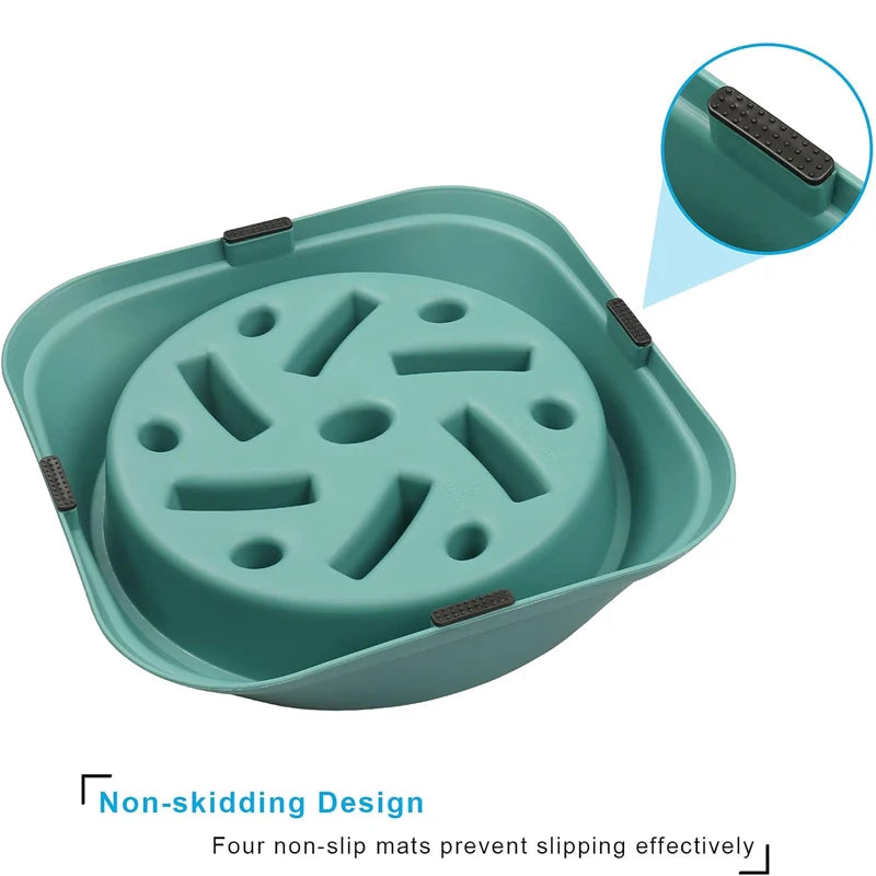 Gamelle Anti-Glouton Chien Puzzle - Bol Alimentation Lente Antidérapant
