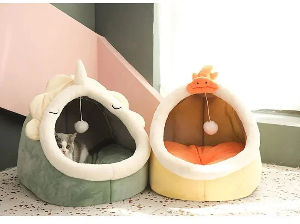 Lit Chat Chaud Niche Grotte - Panier Chien Tente Coussin Petit Animal | AccessoiresAnimals
