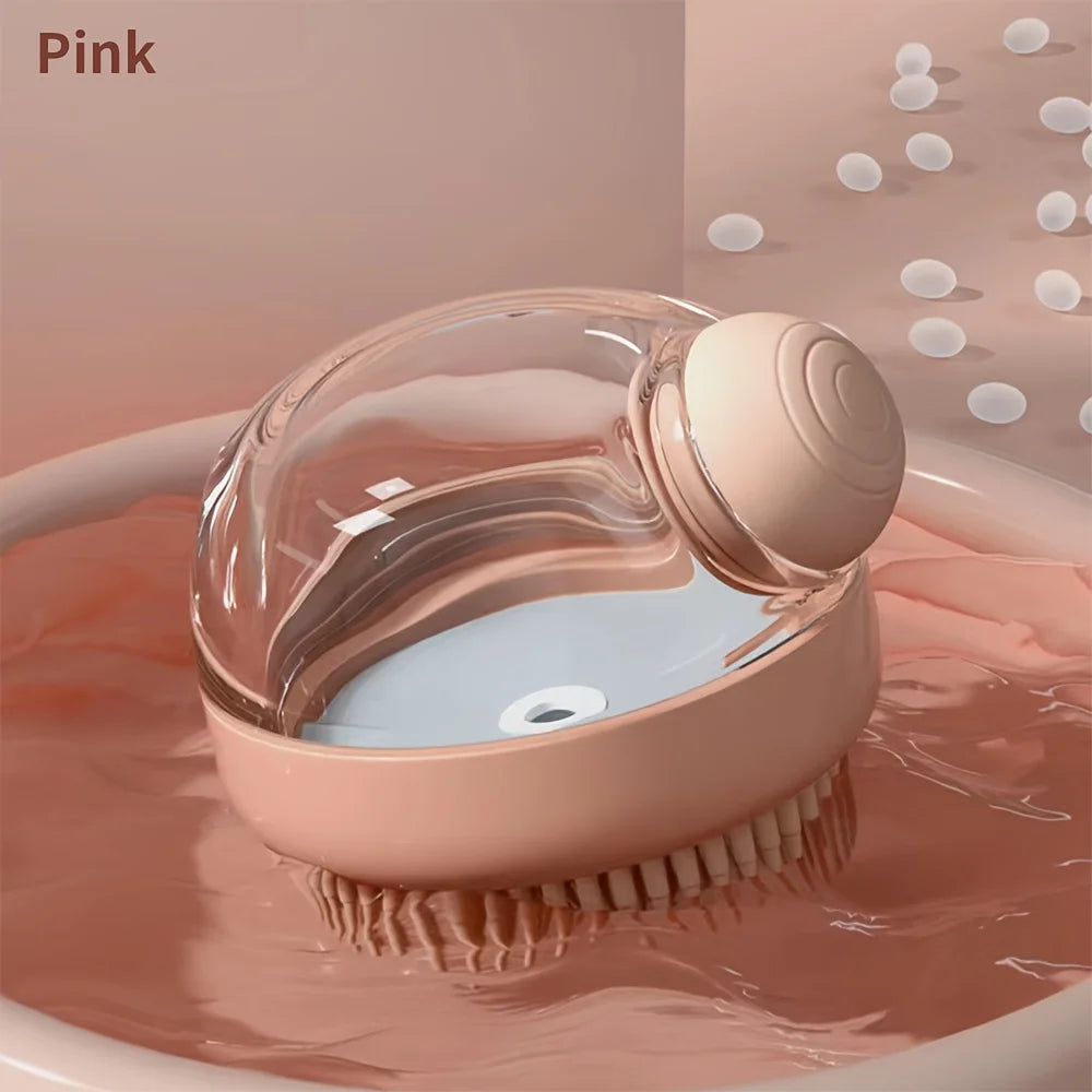 Cepillo de baño para perros con dispensador de jabón de silicona - Masaje y aseo | Accesorios para mascotas