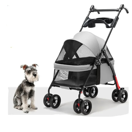Poussette pour Petit Chien Pliable & Légère - Panier de Transport