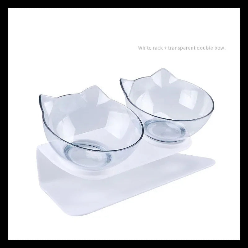 Gamelle Double Chat Chien Surélevée 15° Inclinable - Bol Antidérapant