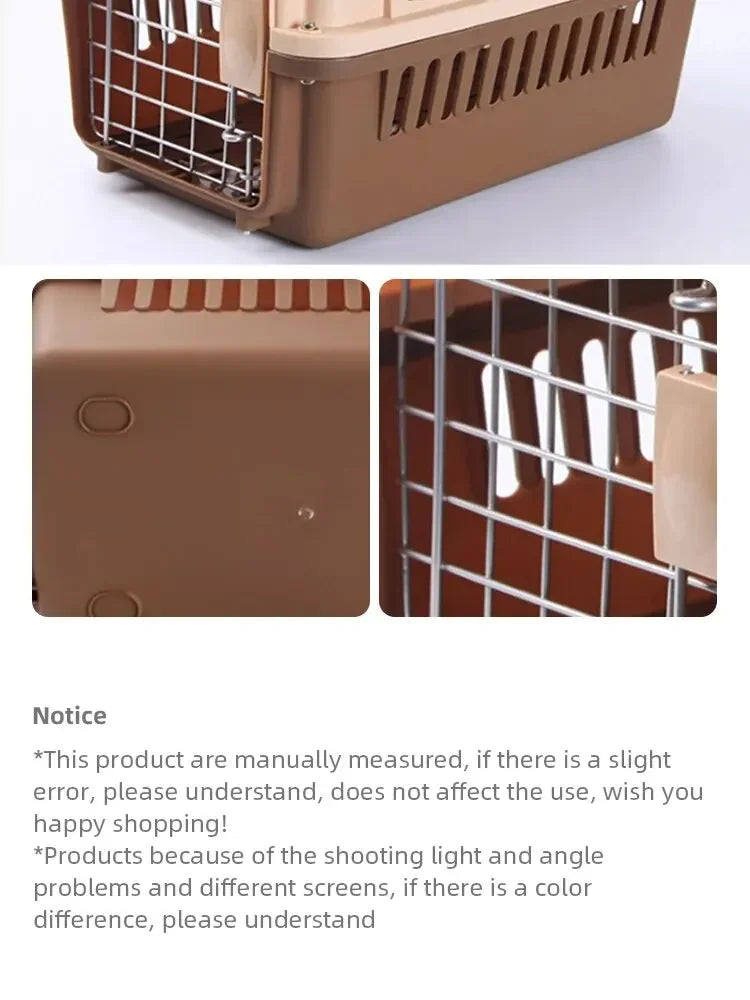 Cage Transport Chat Chien Portable Toit Articulé - Voyage Avion Voiture | AccessoiresAnimals