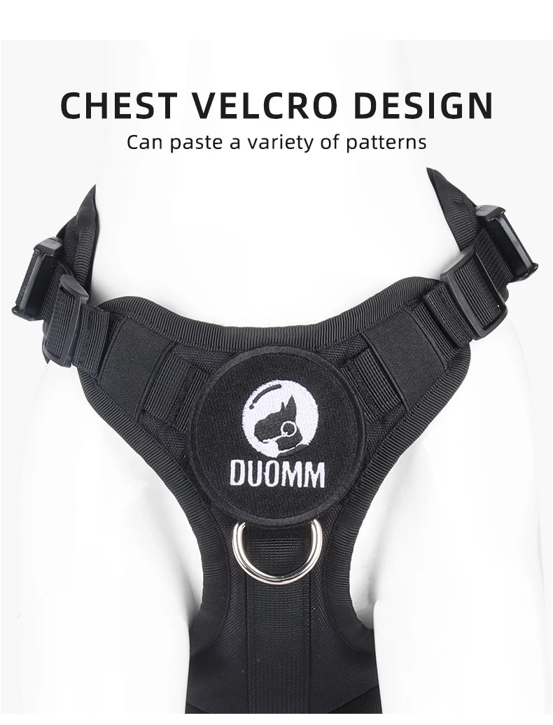 Harnais Tactique Chien Anti-Traction Oxford Léger - Gilet Réfléchissant Grand Chien