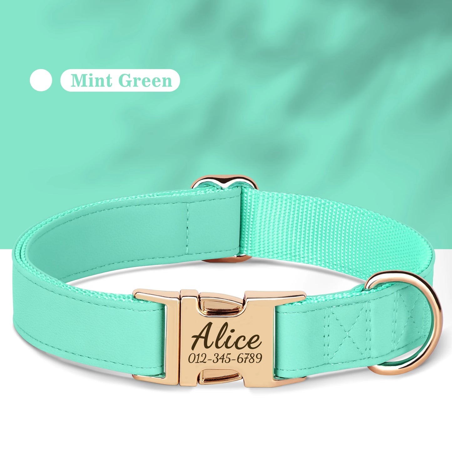 Collier Chien Personnalisé Cuir Gravure Gratuite - Anti-Perte Bulldog Carlin