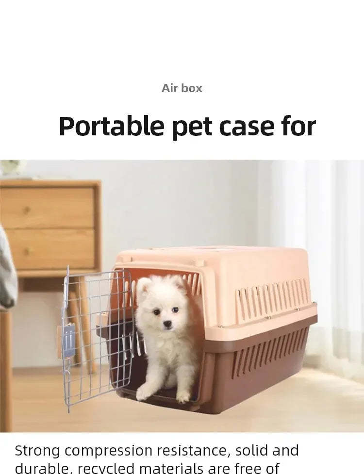 Cage Transport Chat Chien Portable Toit Articulé - Voyage Avion Voiture | AccessoiresAnimals