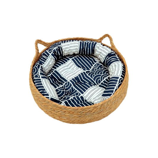 Cesta de ratán para gatos y perros - Nicho natural y cómodo