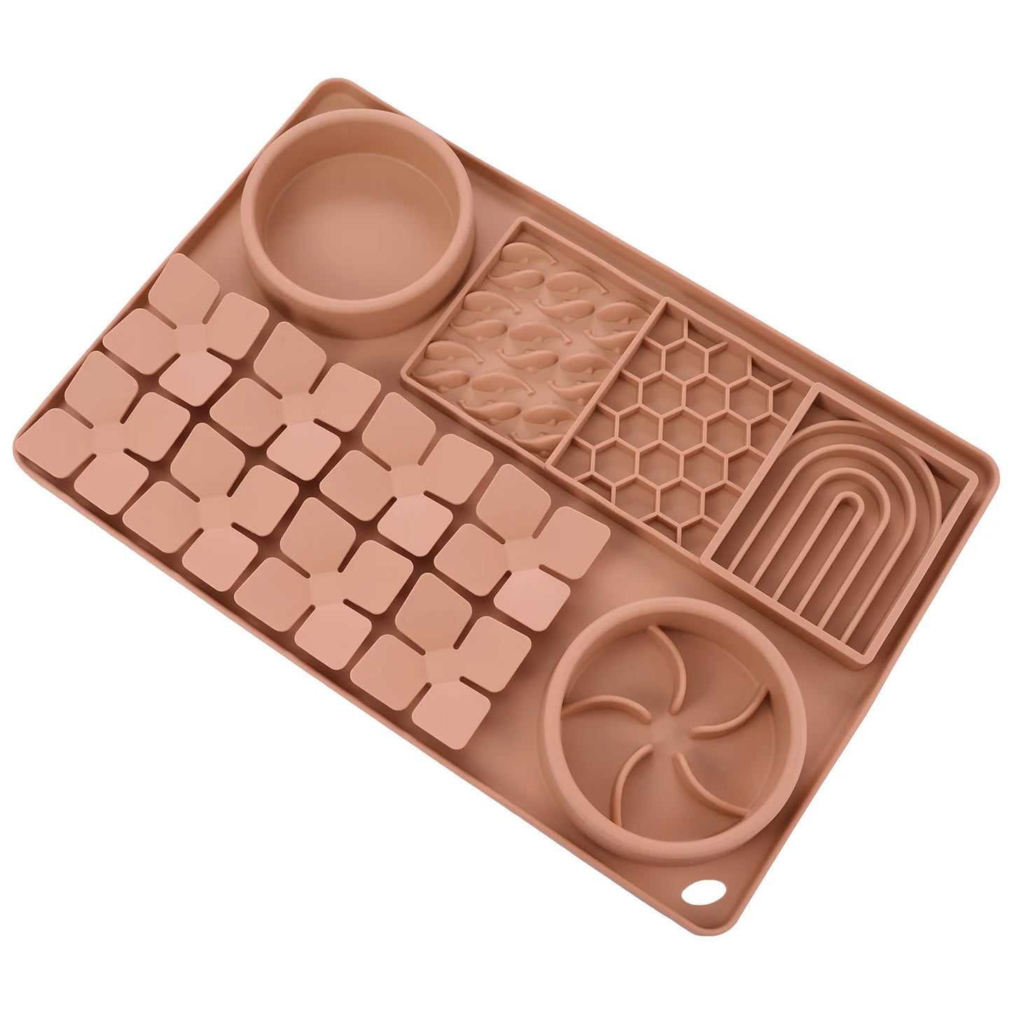 Alfombrilla de silicona anti-tragos para lamer perros - Juguete rompecabezas con ventosa - Accesorios para mascotas