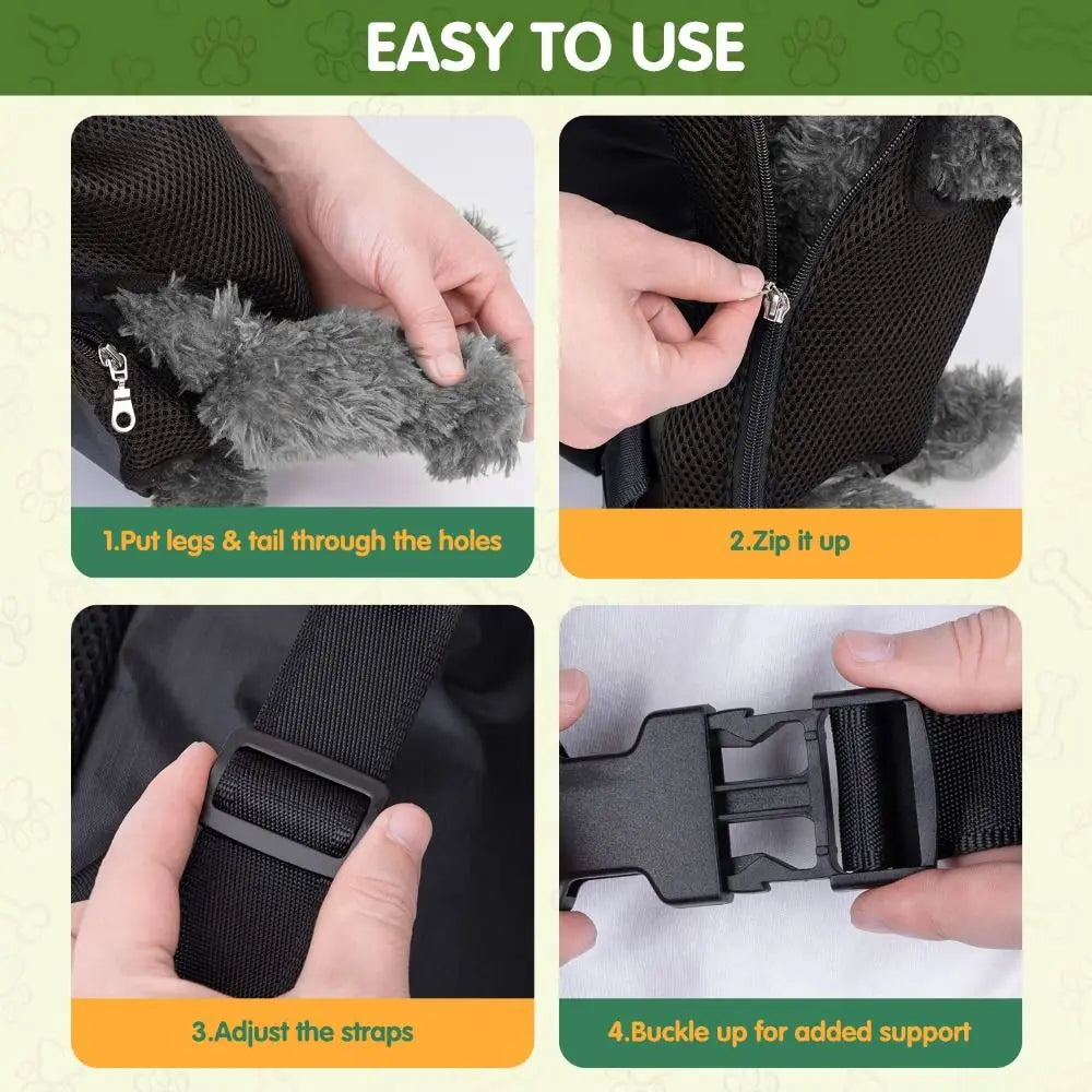 Sac à Dos de Transport pour Chien et Chat - Pattes Dehors Respirant