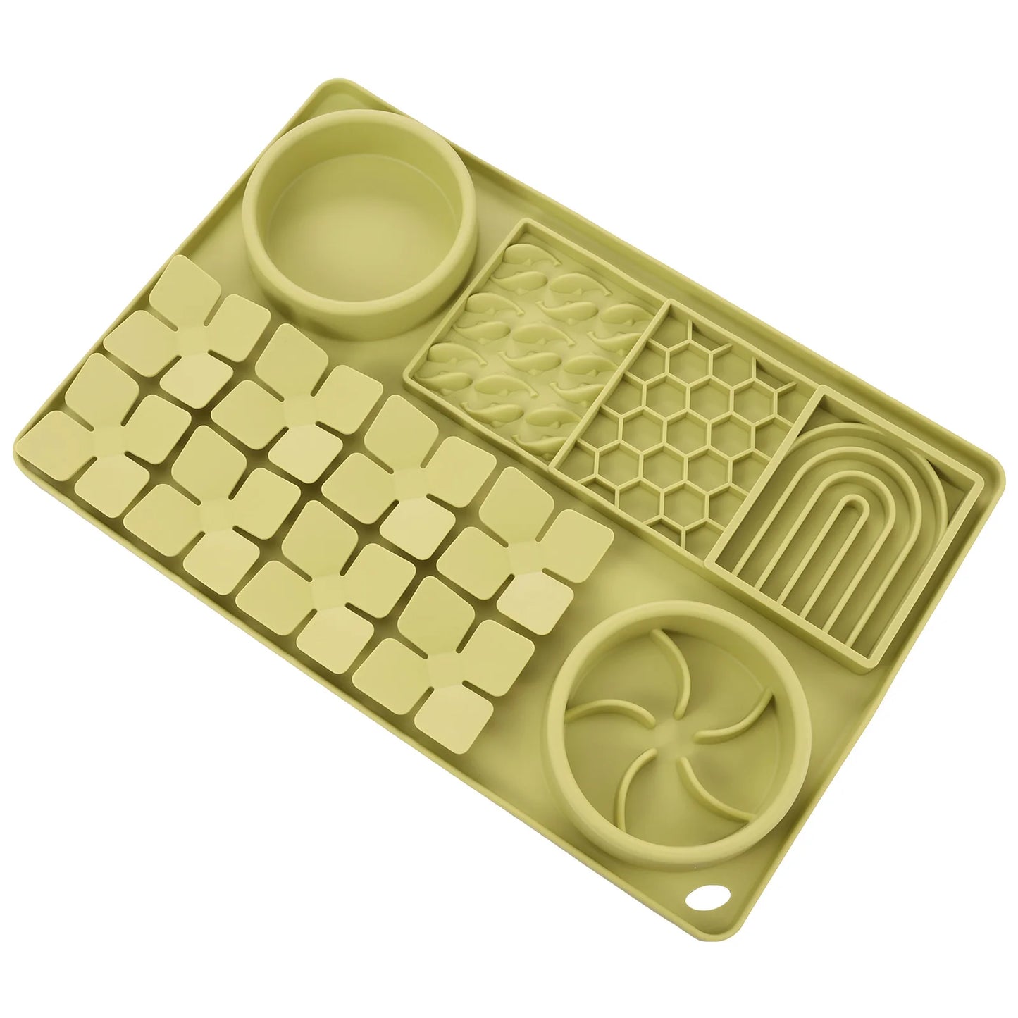 Alfombrilla de silicona anti-tragos para lamer perros - Juguete rompecabezas con ventosa - Accesorios para mascotas