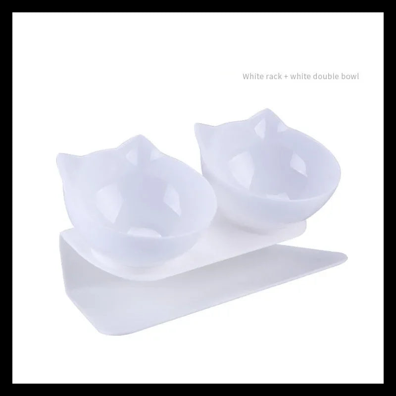 Gamelle Double Chat Chien Surélevée 15° Inclinable - Bol Antidérapant