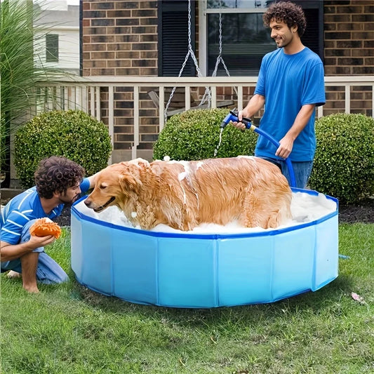 Baignoire Chien Pliable Intérieur Extérieur - Bac Lavage Toutes Races.