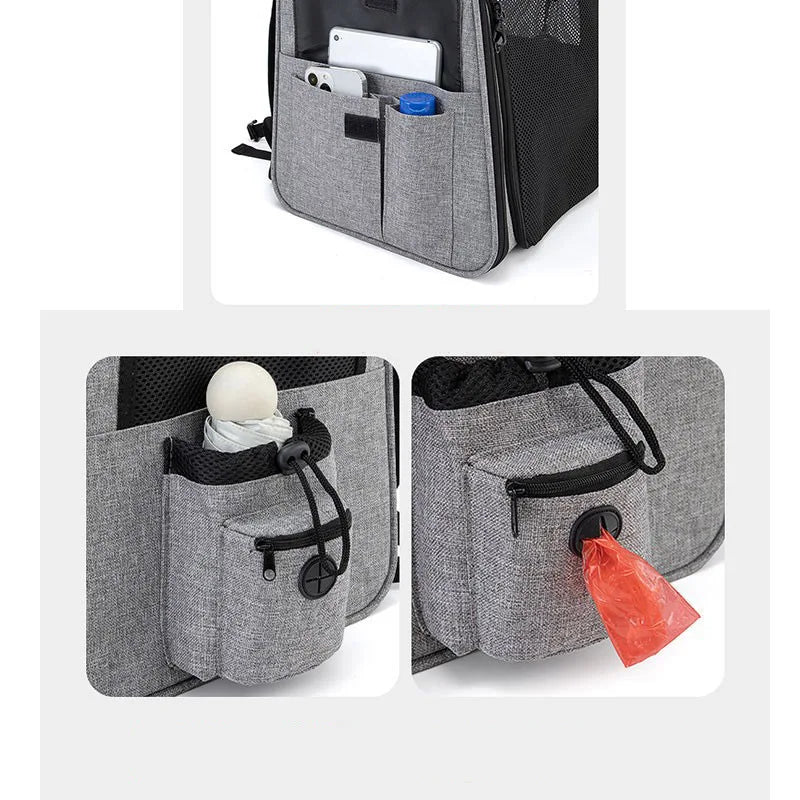 Sac à Dos Chat Chien Pliable Extensible - Transport Respirant Oxford.