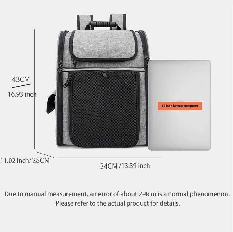 Sac à Dos Chat Chien Pliable Extensible - Transport Respirant Oxford.