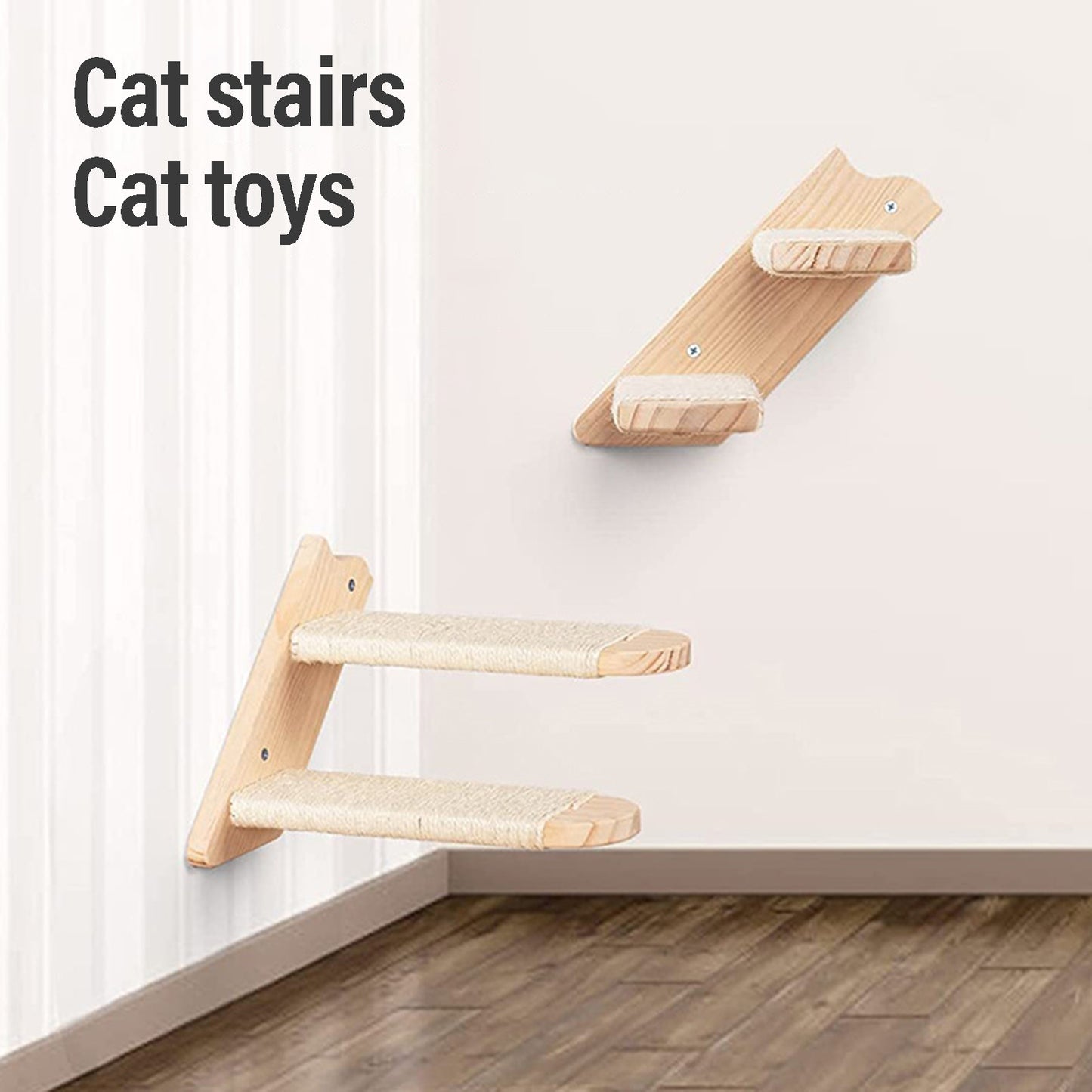 Étagère Murale Chat avec Hamac - Escalier Griffoir Arbre Activité