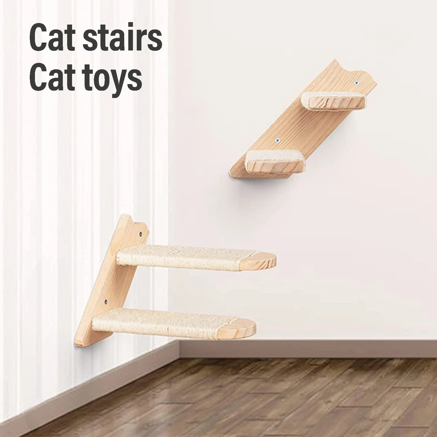 Étagère Murale Chat avec Hamac - Escalier Griffoir Arbre Activité