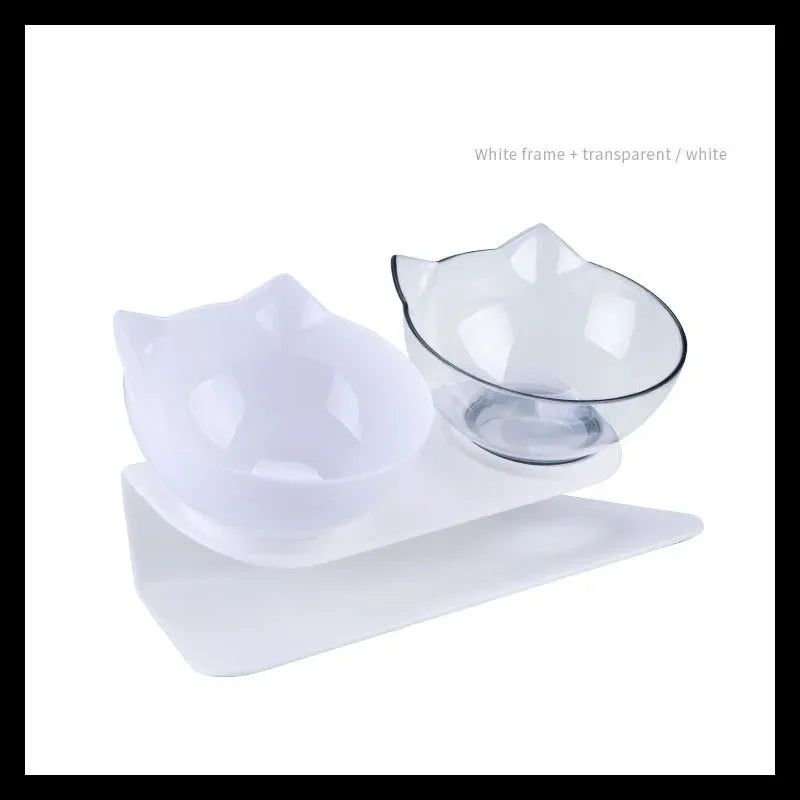 Gamelle Double Chat Chien Surélevée 15° Inclinable - Bol Antidérapant