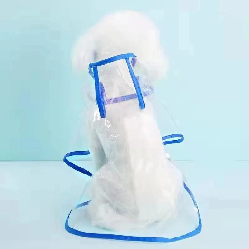 Chubasquero transparente con capucha para perros - Impermeable - Accesorios para mascotas