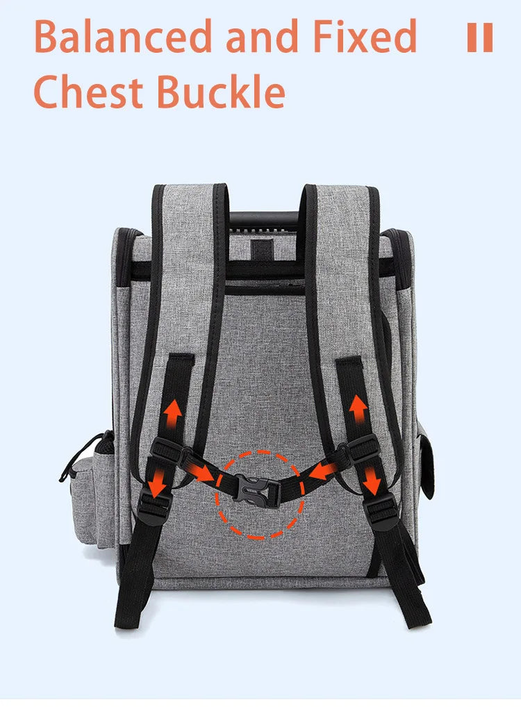 Sac à Dos Chat Chien Pliable Extensible - Transport Respirant Oxford.