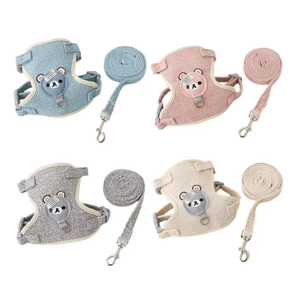 Harnais Gilet Respirant pour Chat et Petit Chien - Réglable et Confortable