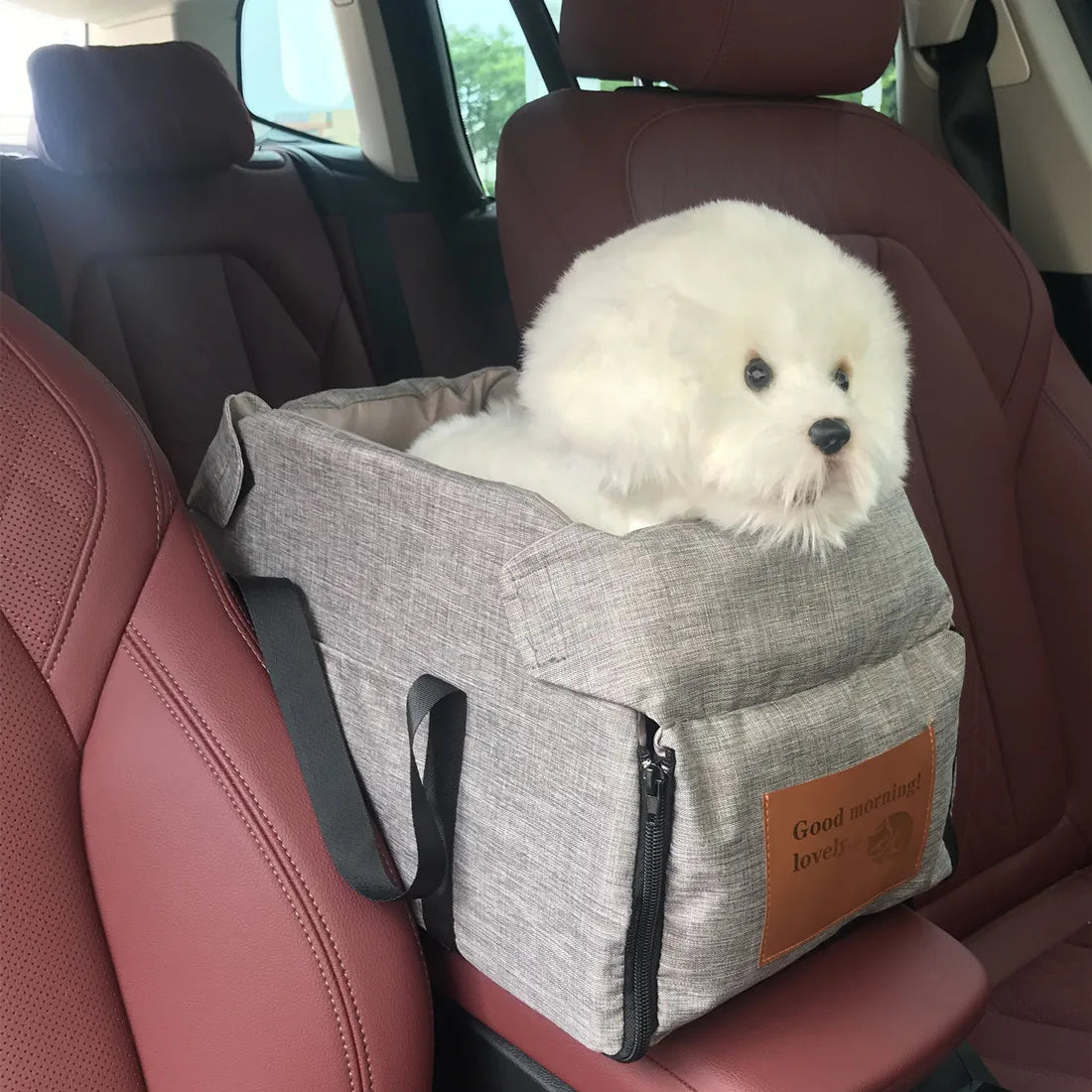 Siège Auto Rehausseur pour Chien et Chat - Panier de Transport Portable