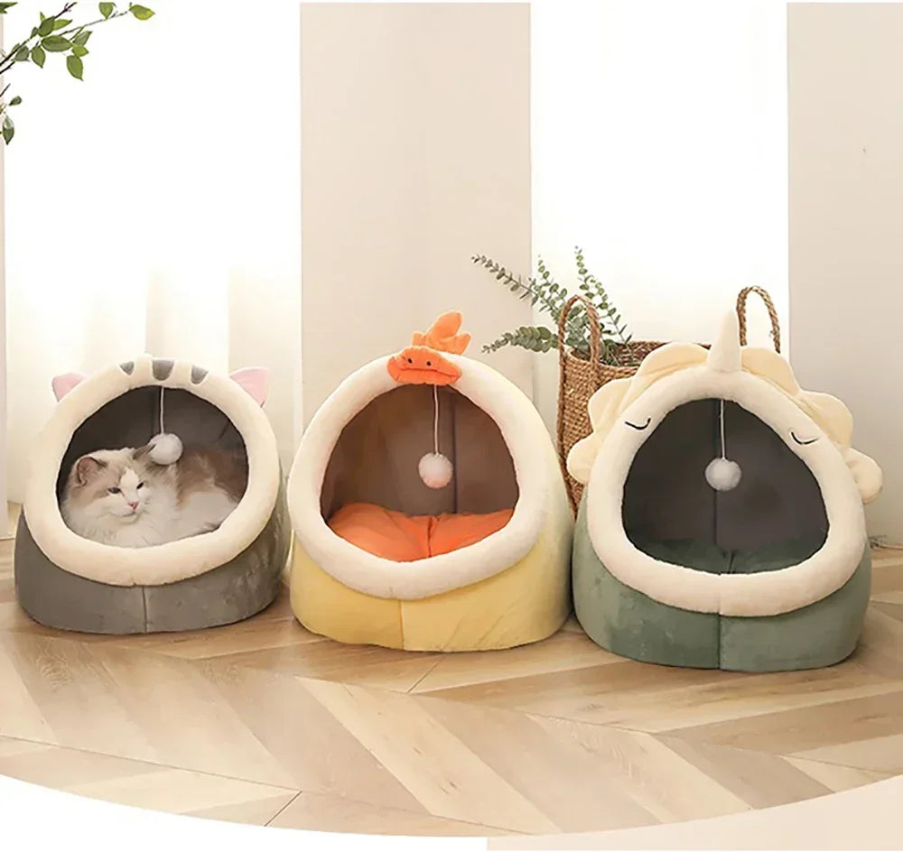 Lit Chat Chaud Niche Grotte - Panier Chien Tente Coussin Petit Animal | AccessoiresAnimals