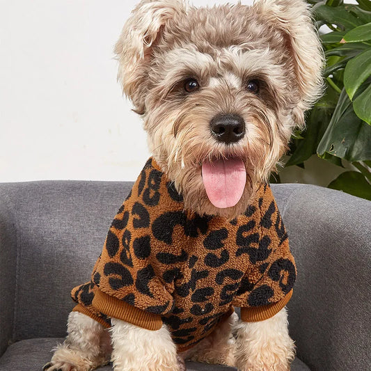 Pull Chien Léopard Hiver - Sweat Chaud Bulldog Chihuahua Petit Chien