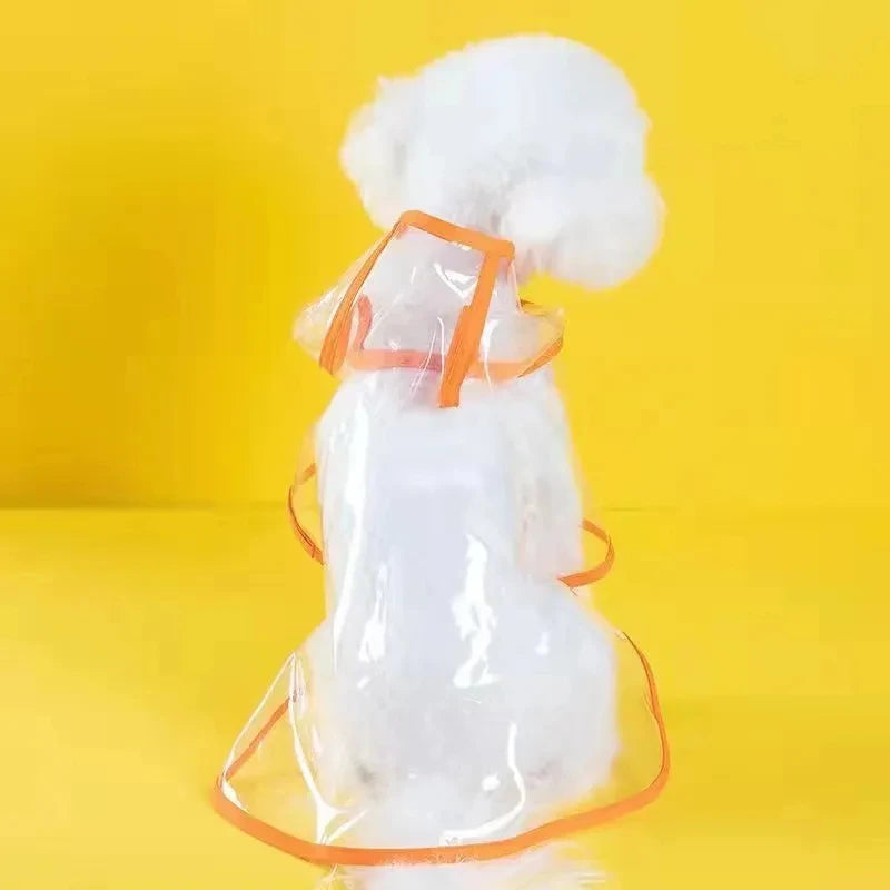 Chubasquero transparente con capucha para perros - Impermeable - Accesorios para mascotas