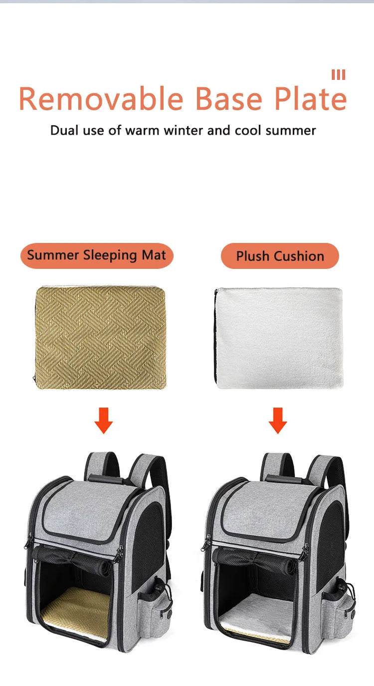 Sac à Dos Chat Chien Pliable Extensible - Transport Respirant Oxford.